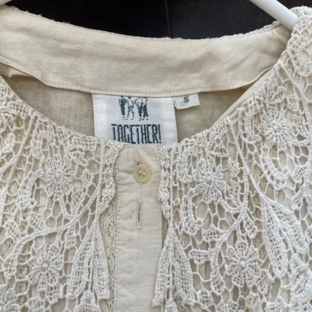 Women's Together Long Sleeve Blouse Cream - Picture 3 of 3